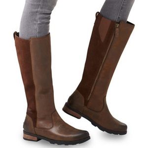 Sorel Emelie Tall Boot Brown Waterproof Leathe